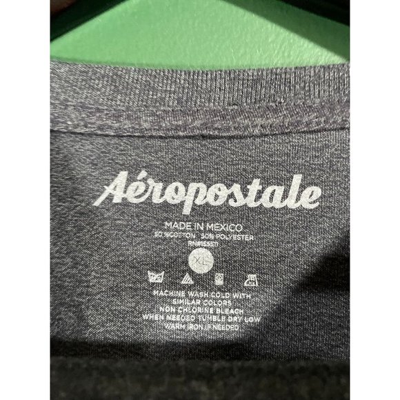 Aeropostale - Men's Grey Short Sleeve Logo T-Shirt - Size XL - Picture 3 of 4